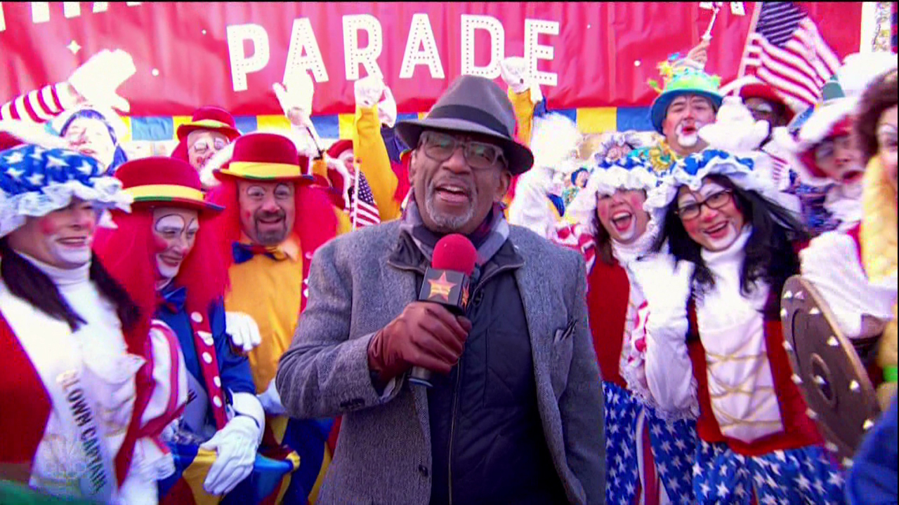 The Macy's Thanksgiving day parade in New York as seen on NBC.