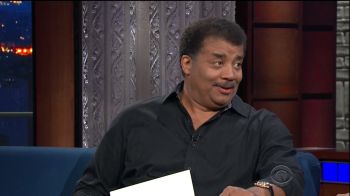 Neil DeGrasse Tyson during an appearance on CBS' 'The Late Show with Stephen Colbert.'