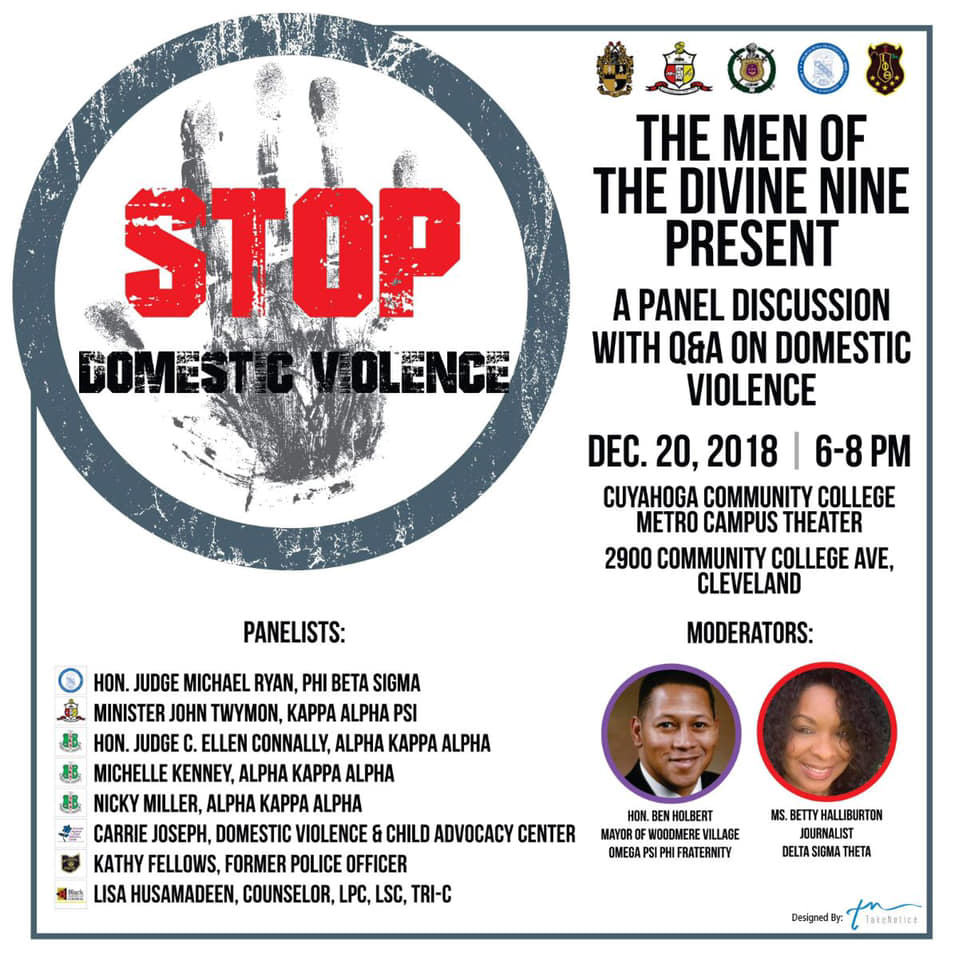 DV panel event flyer
