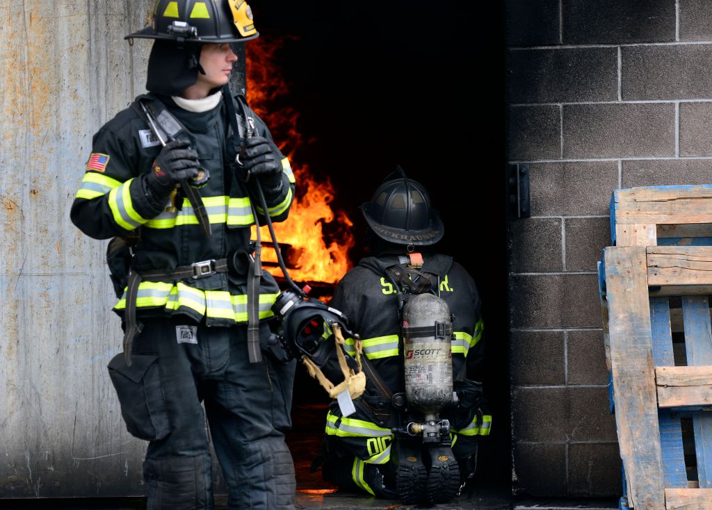 Douglas County School District student train with Firefighter in Parker.