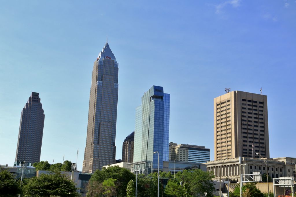 Big city skyline, Cleveland, Ohio, USA