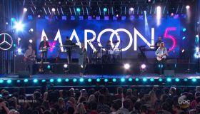 Maroon 5 during an appearance on ABC's Jimmy Kimmel Live!'