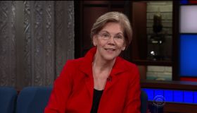 Elizabeth Warren during an appearance on CBS' 'The Late Show with Stephen Colbert.'