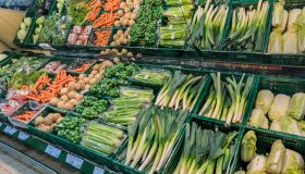 Various vegetables in crates in supermarkets, Munich, Upper Bavaria, Bavaria, Germany