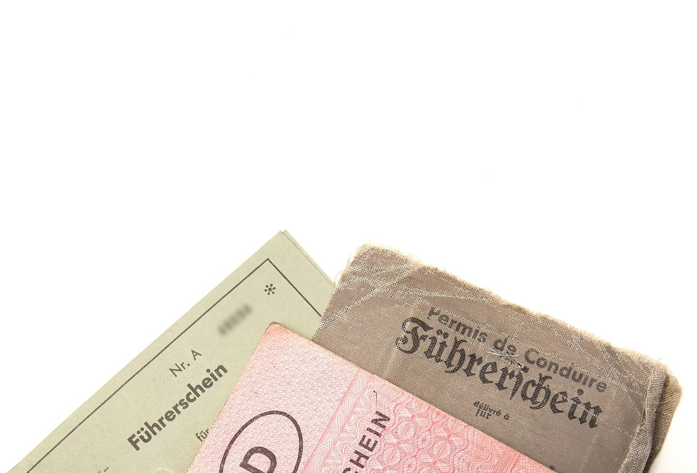 Old and new driver's license, various still valid German driver's licenses, Germany