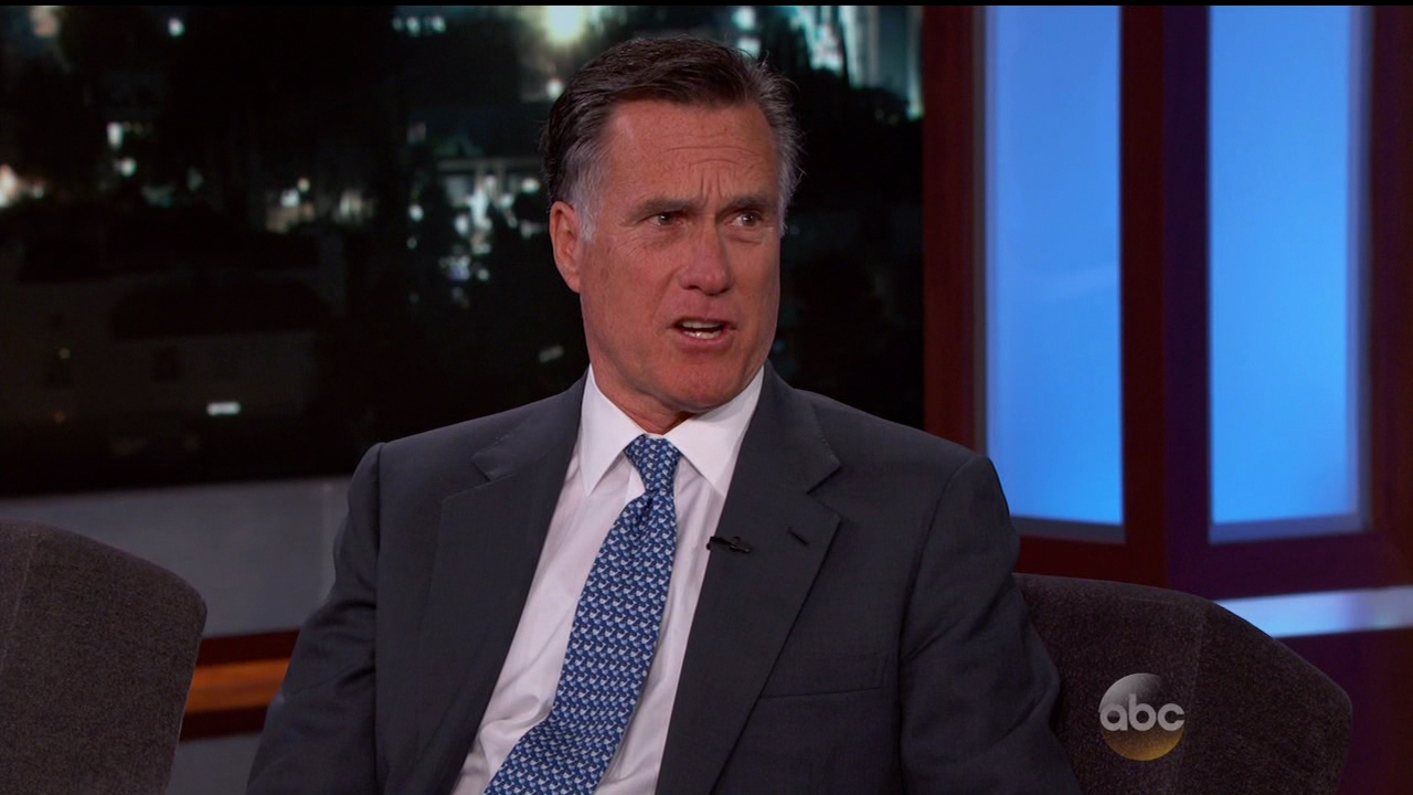 Mitt Romney during an appearance on ABC's 'Jimmy Kimmel Live!'