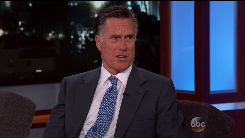Mitt Romney during an appearance on ABC's 'Jimmy Kimmel Live!'
