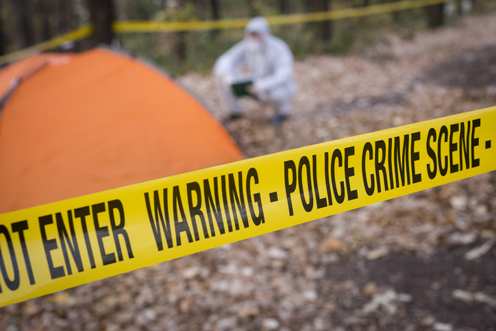Forensics at the murder scene