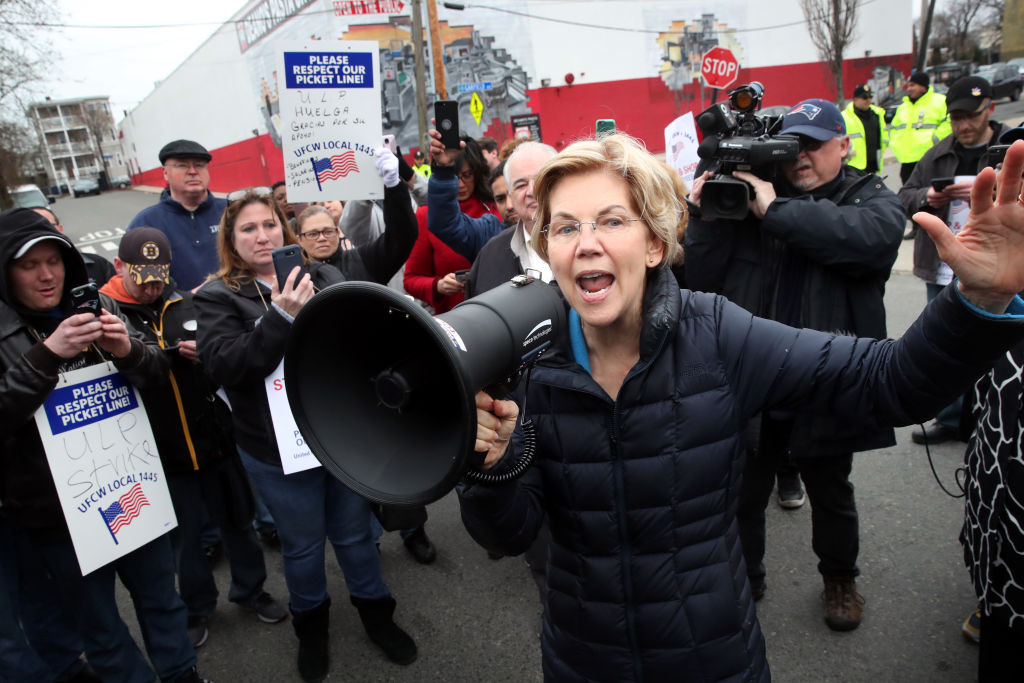 Senator Elizabeth Warren Joins Striking Stop & Shop Workers