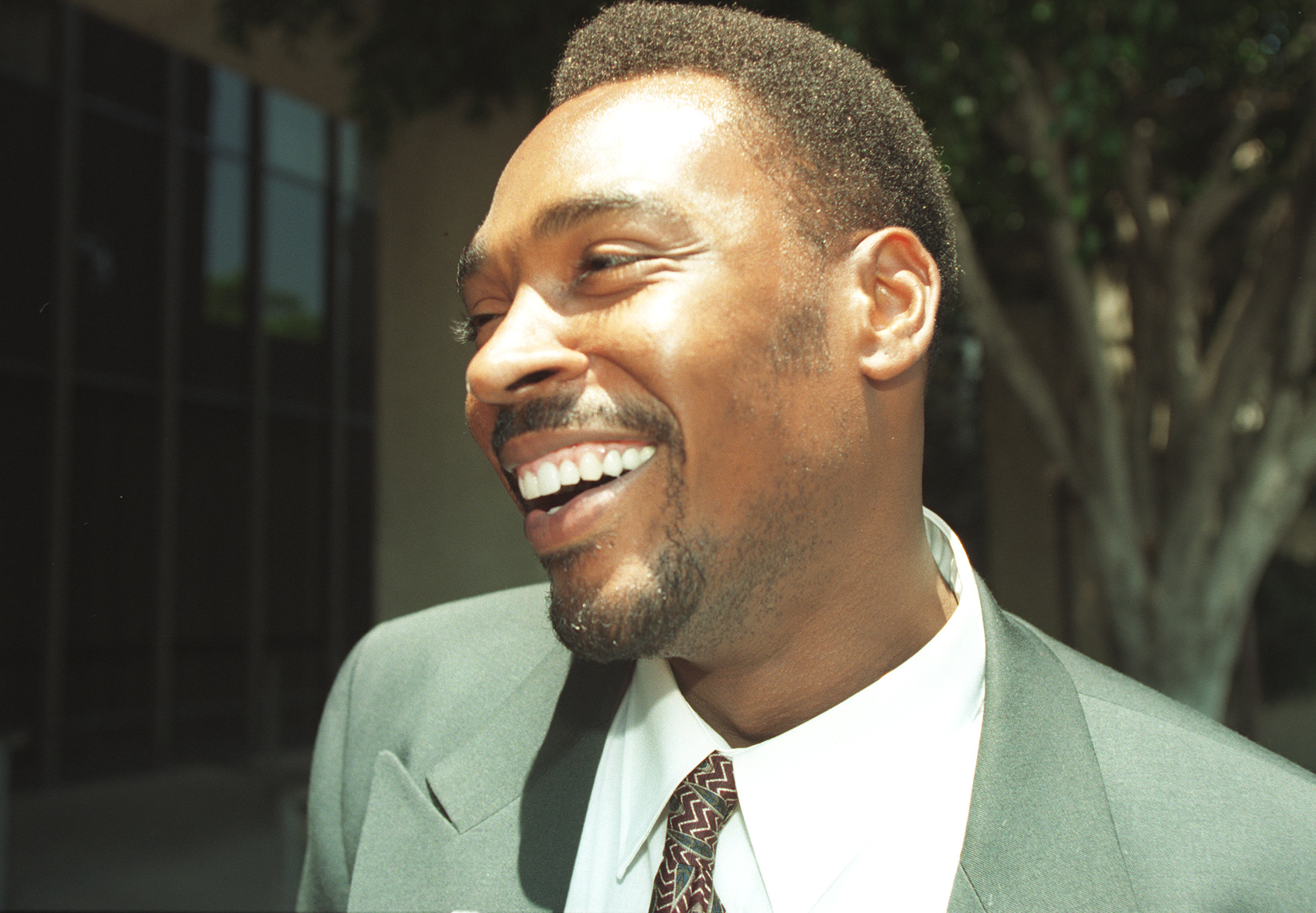 ME.King. 4.0711.RM/a Rodney King smiles after he was found not guilty of spousal battery (or abuse..