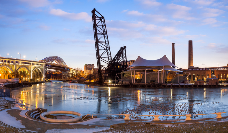 B&O Railroad Bridge, Cleveland, Ohio, America