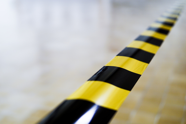 Close-Up Of Cordon Tape