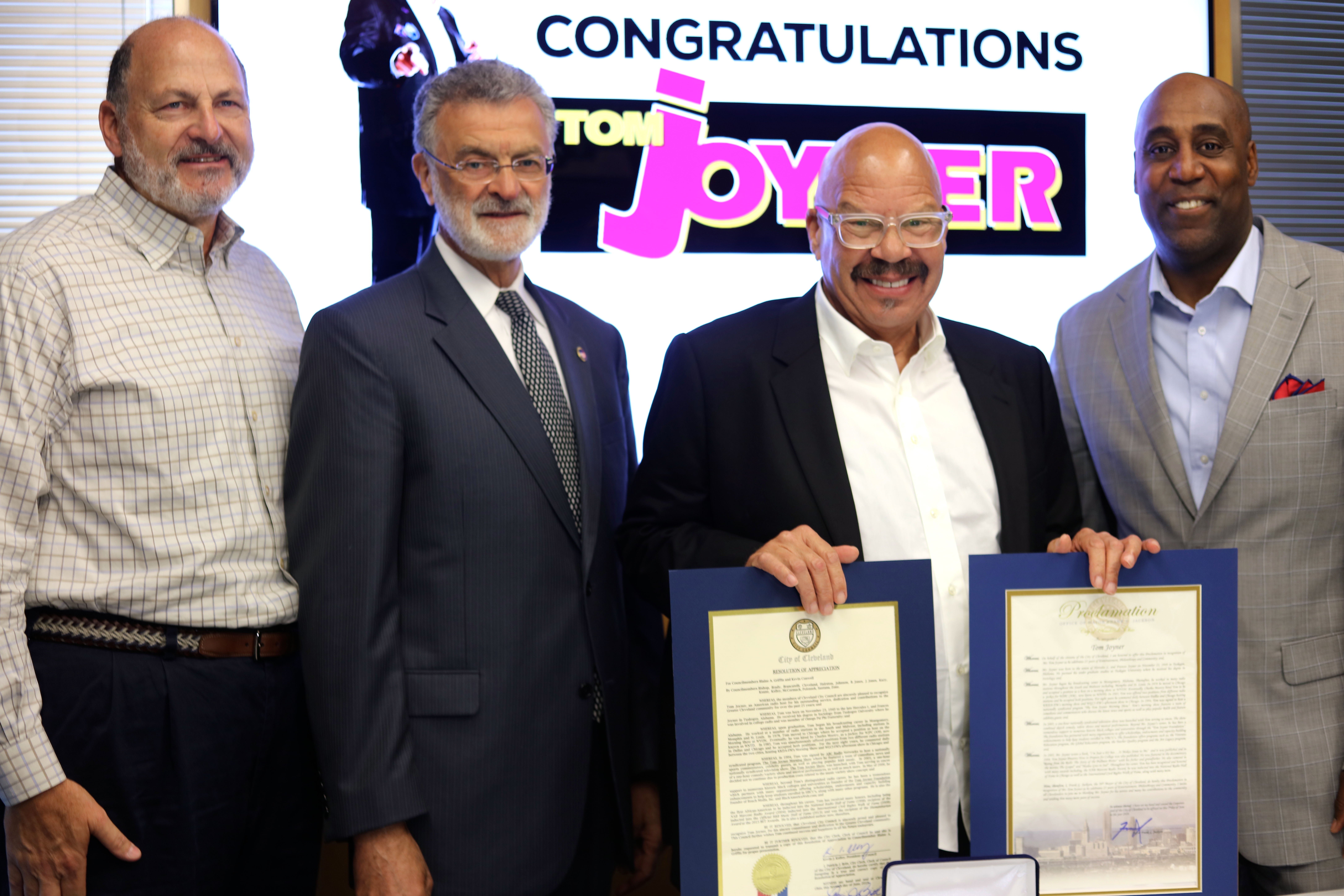 Cleveland Mayor Frank Jackson Presents Tom Joyner With A Key To The City [VIDEO]