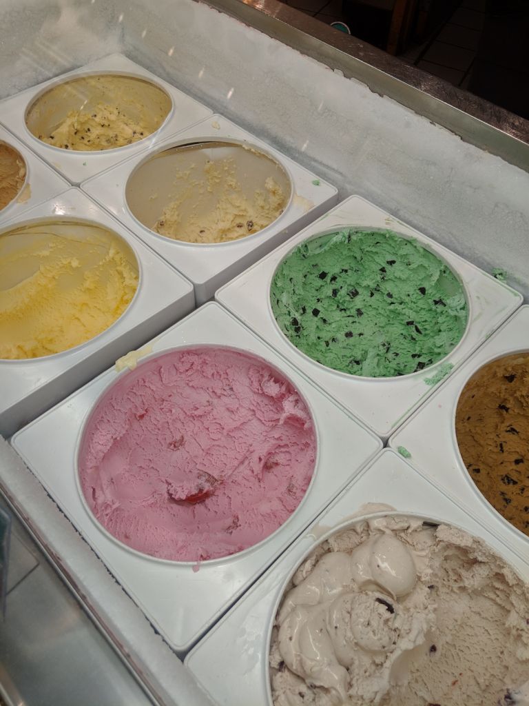 Ice cream flavors for people to choose from