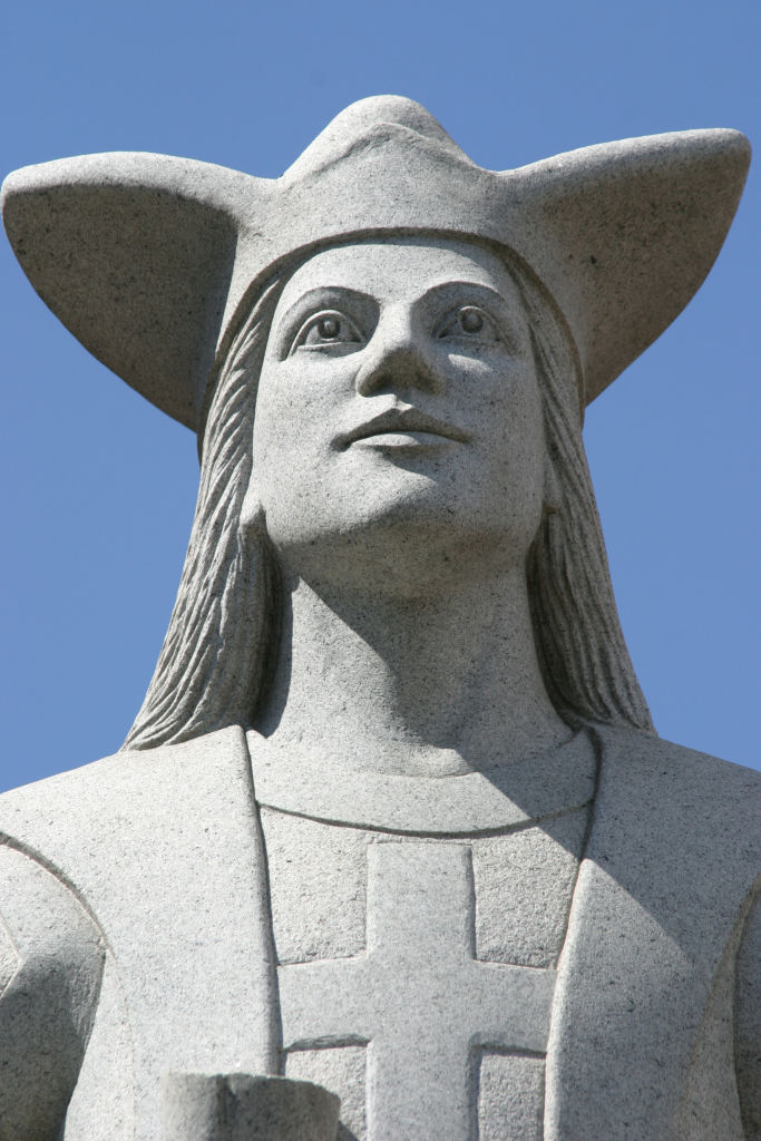 A Christopher Columbus statue on Murray Hill Road.