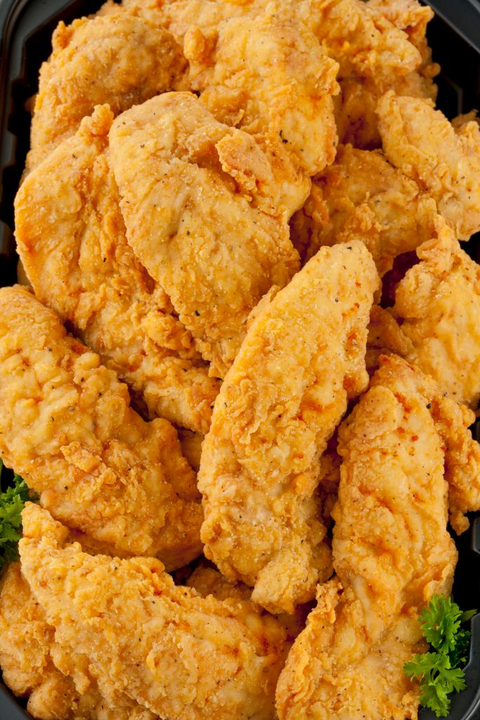 Many Fried Chicken Tenders; From Above