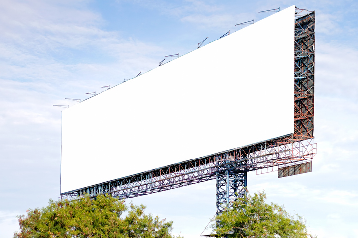 Billboard blank for outdoor advertising poster