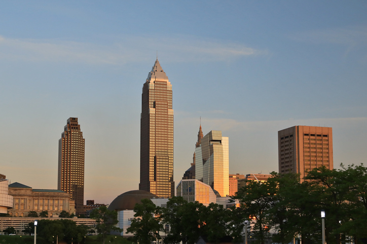 Downtown city skyline, Cleveland Ohio