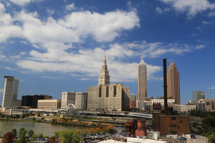 Cleveland along the famous Cuyahoga River