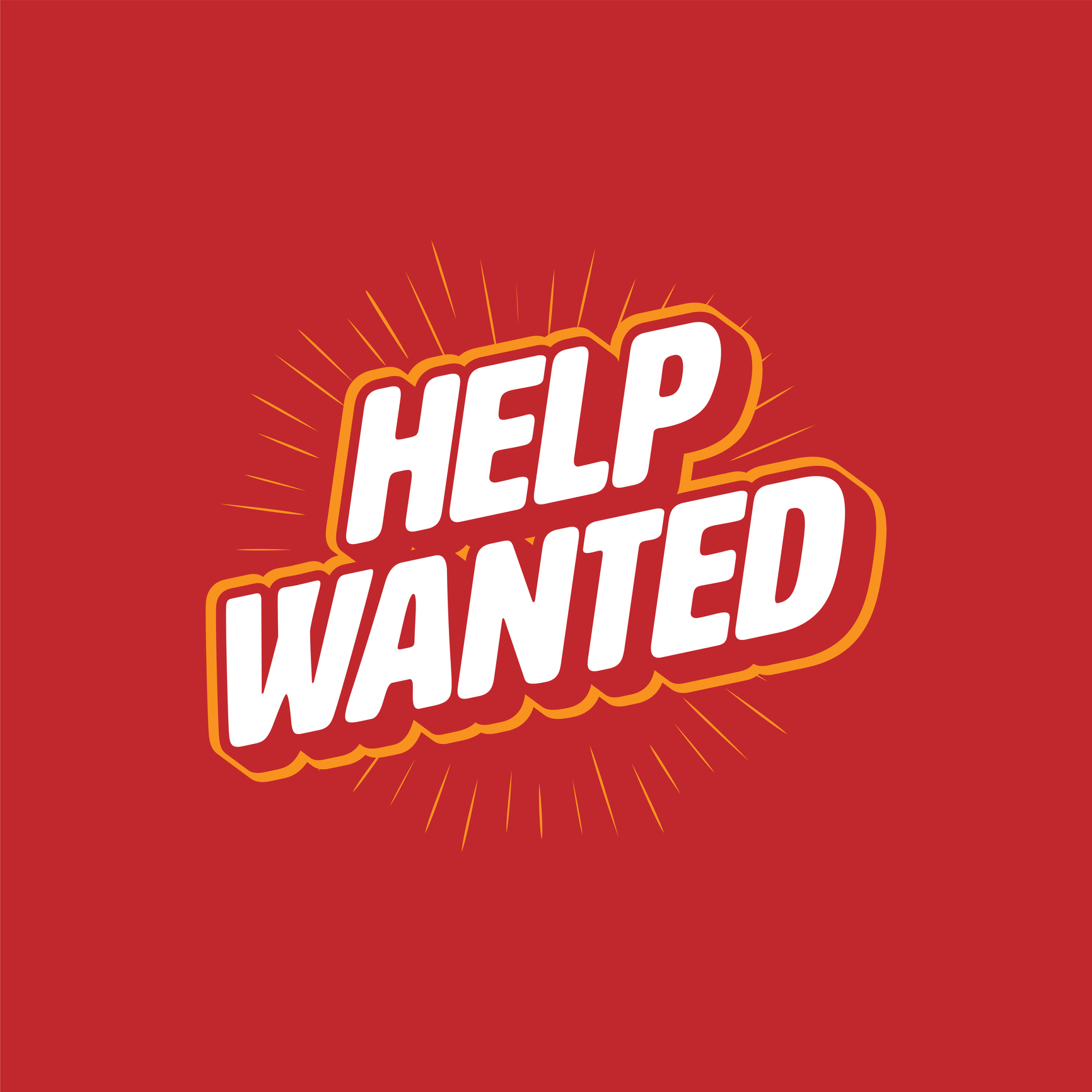 Help Wanted lettering