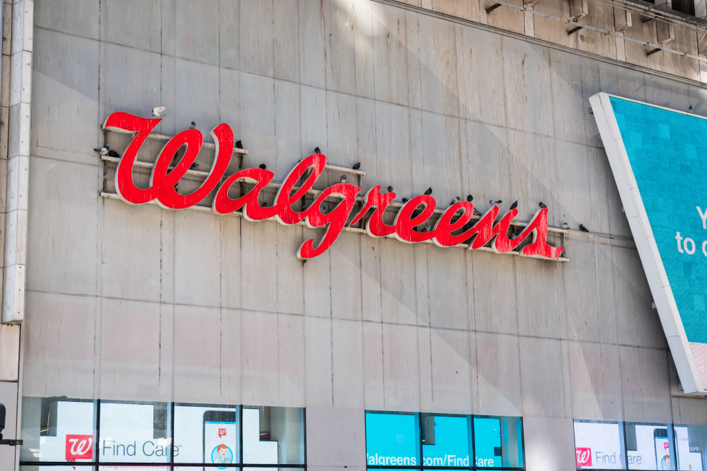 American company pharmacy store chain, Walgreens logo seen...