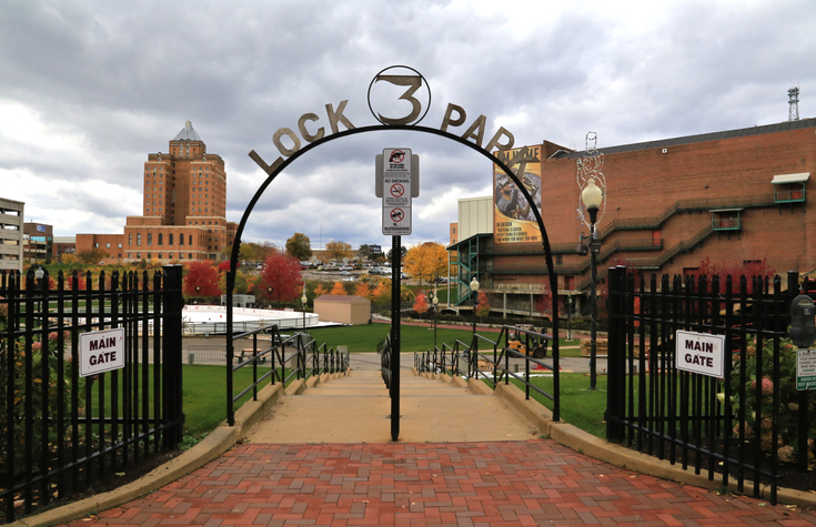 Lock 3 Park, Akron, Ohio, USA