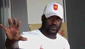 NBA star Shaquille O'Neal arrives at the