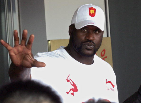 NBA star Shaquille O'Neal arrives at the