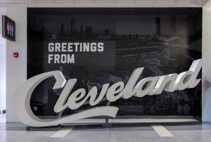 Cleveland script sign - CLE