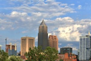 Dowtown Cleveland City Skyline