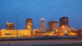 Akron, Ohio downtown skyline