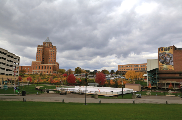 The landmark Lock 3 Park, Akron, Ohio, USA