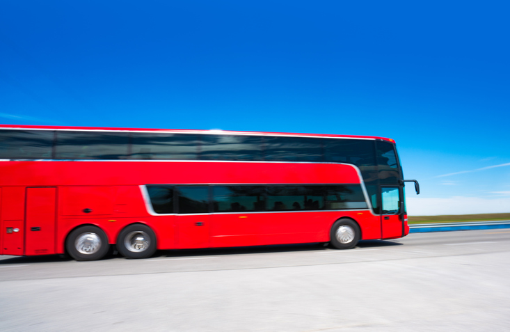 Coach bus on the highway