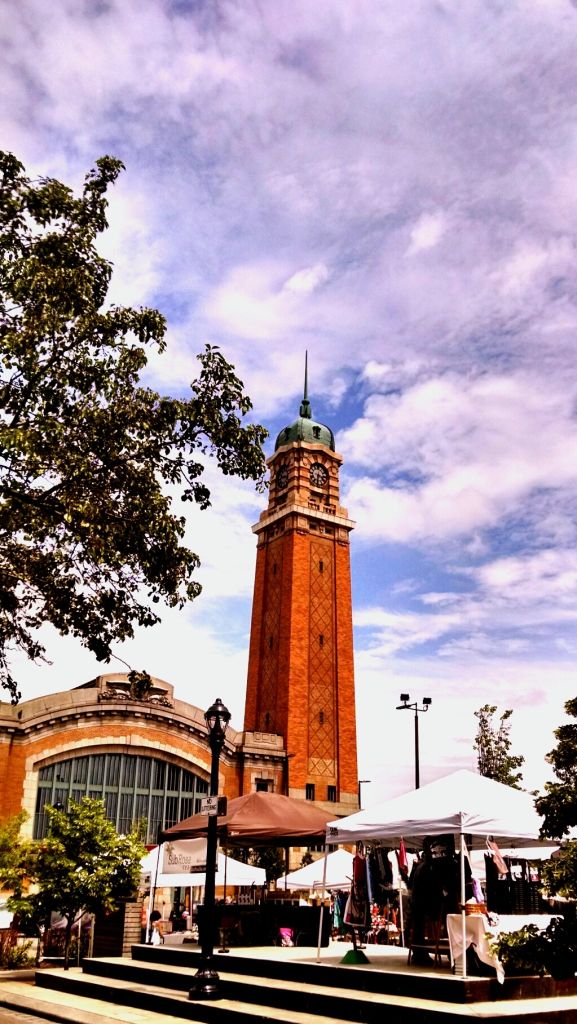 Low Angle View Of West Side Market Against Cloudy Sky