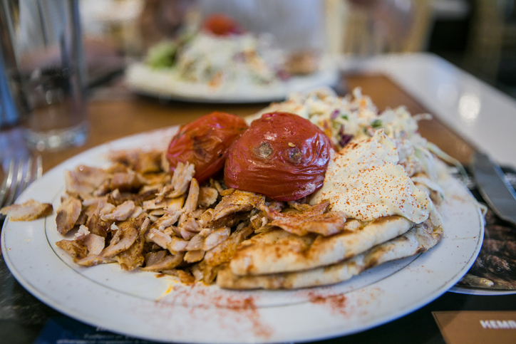 gyros chicken pita.Greek food