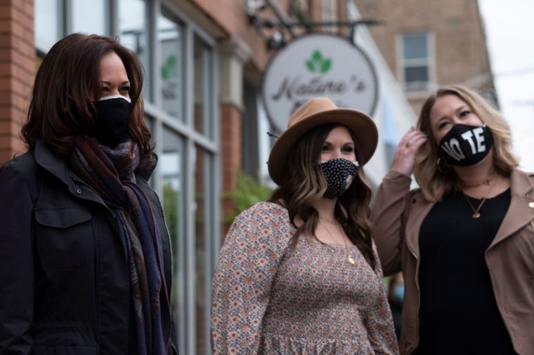 Vice Presidential Nominee Kamala Harris Campaigns In Cleveland