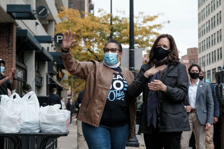 Vice Presidential Nominee Kamala Harris Campaigns In Cleveland