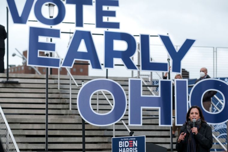 Vice Presidential Nominee Kamala Harris Campaigns In Cleveland