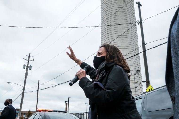 Vice Presidential Nominee Kamala Harris Campaigns In Cleveland
