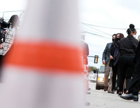 Vice Presidential Nominee Kamala Harris Campaigns In Cleveland