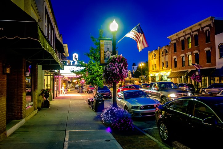 Westerville Ohio at night