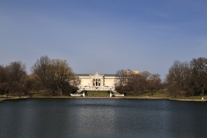 Scenic lake in the winter season