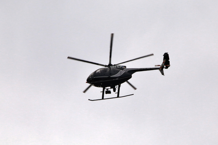 Police Helicopter on patrol