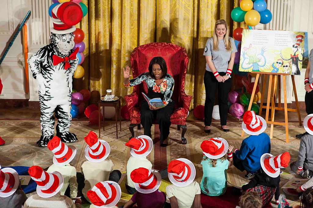 Michelle Obama Hosts Local Students at "Let's Read! Let's Move!" Event