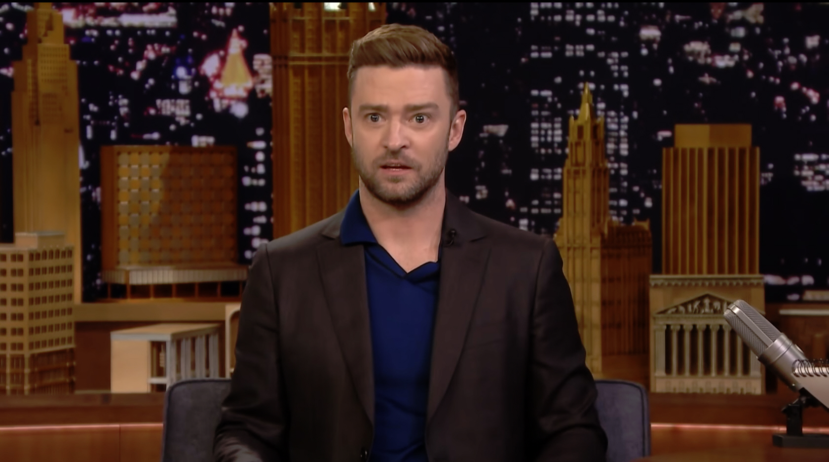 Justin Timberlake and Jessica Biel during an appearance on NBC's 'The Tonight Show Starring Jimmy Fallon.'