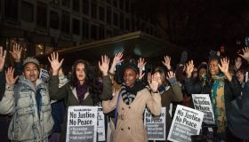 Solidarity with Ferguson protest at the US Embassy in London.