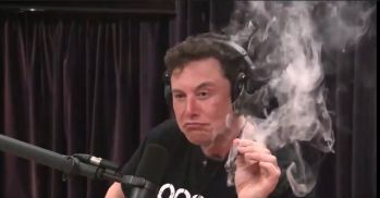 Elon Musk smokes marijuana while filming Joe Rogan Experience podcast