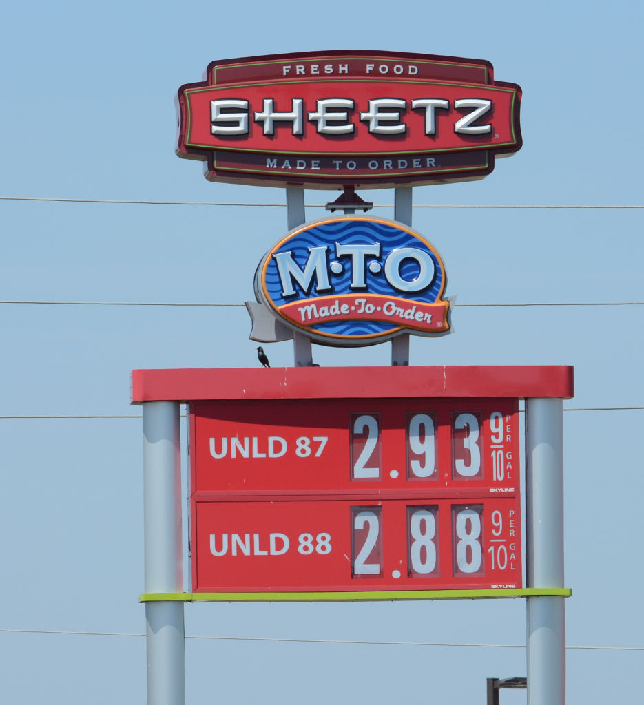 High gas prices in Berks. Sheetz in Leesport. 4/23/18 photo by Tim Leedy