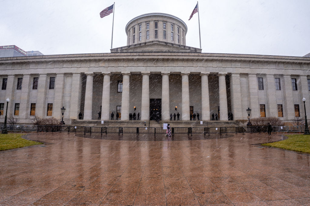 Armed Protest At The Ohio Statehouse Building In Columbus, Ohio, USA