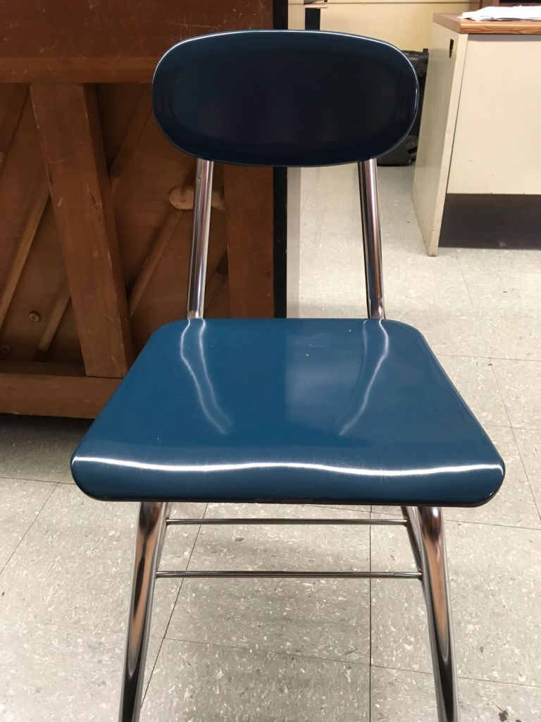 Blue school chair